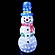 クリスマス装飾　LEDイルミネーション　クリスタルスノーマン　H140cm