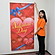 バレンタイン装飾　St．Valentine’s Dayタペストリー（防炎加工）　H180cm