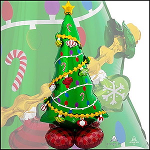 空気で自立する大きなバルーン　クリスマスツリー　H149cm
