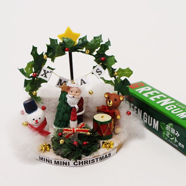 クリスマス手作り ハウス工作キット 直径7cmミニクリスマスキット サンタとツリー イベントグッズ イベント用品