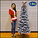 クリスマス装飾　クリスマスLEDフォール　スノーツリー　180cm
