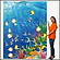 夏の装飾　トロピカル熱帯魚の世界バックスクリーンシート　H240cm×W175cm