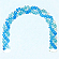 バルーンアーチセット　H266cm／透明青ｘ薄青