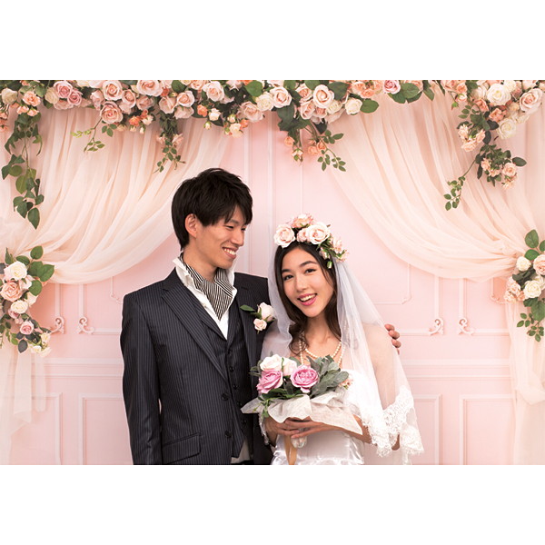 撮影用背景 ガーリーウェディング 結婚 ウェディングパーティーグッズ イベントグッズ イベント用品