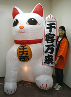 イベントグッズ／お正月ジャンボ装飾／ジャンボエアブロー　招き猫A　200cm