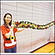 クリスマス装飾　全長270cm本格的ストレートガーランド　GOLD＆REDリボン　
