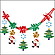 クリスマス装飾　ガーランド　サンタソリ　L180cm